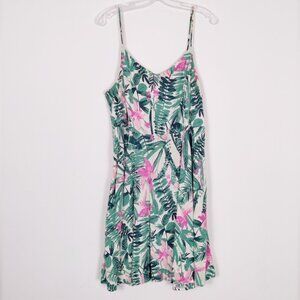 Old Navy Women's Floral Midi Dress Fit Flare Size XL Bohemian Cottagecore